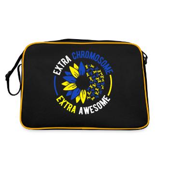 Love Doesn't Count Chromosomes Down Syndrome - Retro Bag - black/gold - Back