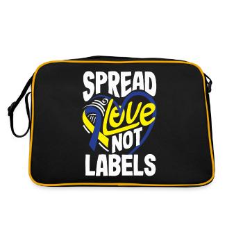 Love Doesn't Count Chromosomes Down Syndrome - Retro Bag - black/gold - Back
