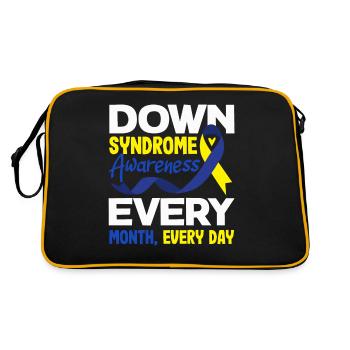 Love Doesn't Count Chromosomes Down Syndrome - Retro Bag - black/gold - Back