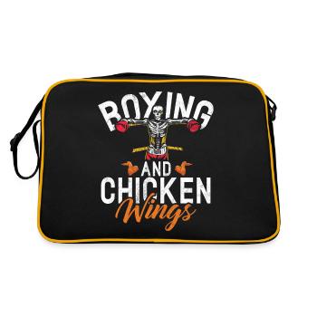 Chicken Wings Gifts - Retro Bag - black/gold - Back