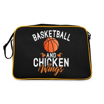 Chicken Wings Gifts - Retro Bag - black/gold - Back