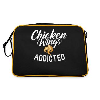 Chicken Wings Gifts - Retro Bag - black/gold - Back