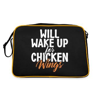 Chicken Wings Gifts - Retro Bag - black/gold - Back