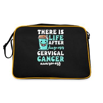 Cervical Cancer Awareness Life After Diagnosis - Retro Bag - black/gold - Back