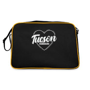 Tucson Arizona Stadt in den USA - Retro Tasche - Schwarz/Gold - Hinten