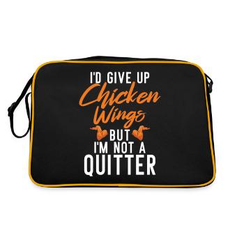 Chicken Wings Gifts - Retro Bag - black/gold - Back
