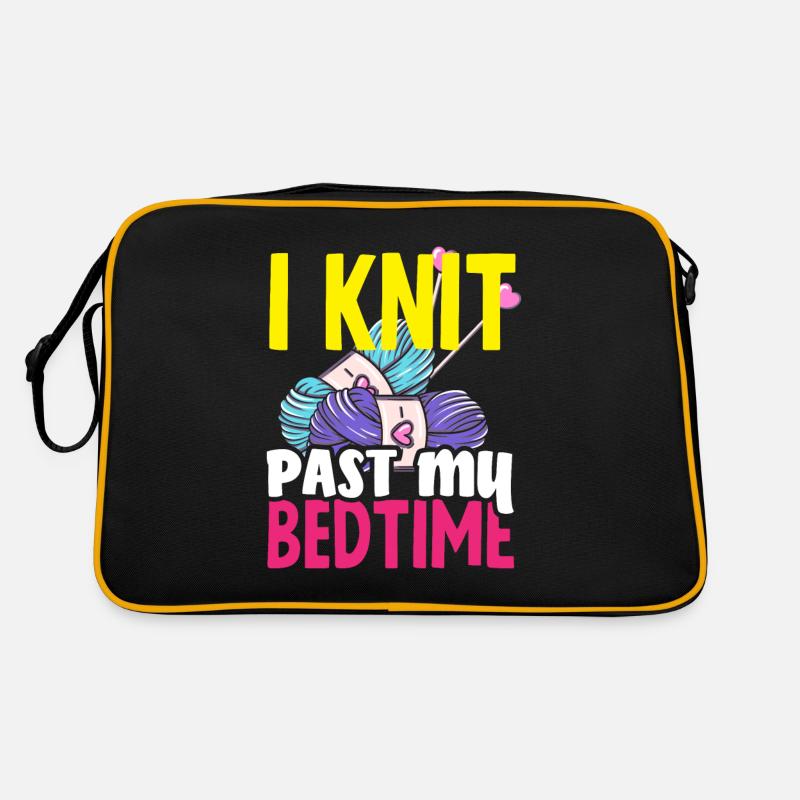 Lustiges Stricken Stricknadel Geschenk Retro Tasche
