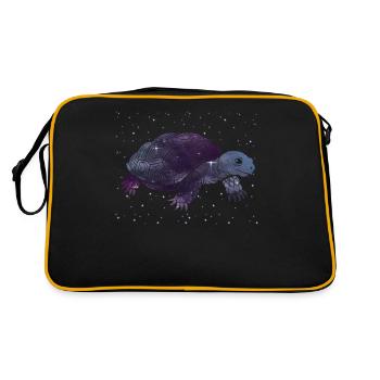 Silhouette de tortue galactique - Sac Retro - noir/or - Dos