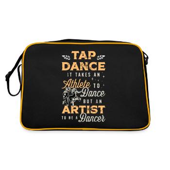 Tap Dance It Takes An Athlete Stomping Tap Dancer - Retro Bag - black/gold - Back