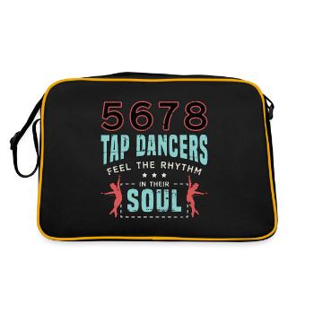 Tap Dance 5678 Tap Dancers Feel Stomping Dancing - Retro Bag - black/gold - Back