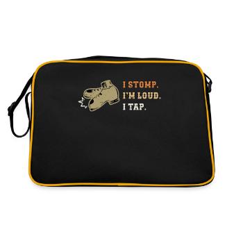 Tap Dance I Stomp I'm Loud Tap Dancing Tap Dancer - Retro Bag - black/gold - Back