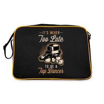 Tap Dance It's Never Too Late Stomping Tap Dancer - Retro Bag - black/gold - Back