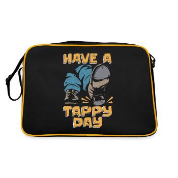 Tap Dance Have A Tappy Day Stomping Tap Dancer - Retro Bag - black/gold - Back
