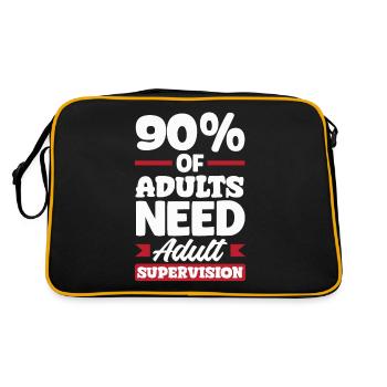 Adulte supervisé Humour Adulte léger - Sac Retro - noir/or - Dos