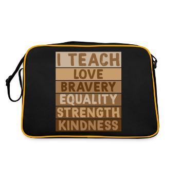 Enseignante ou enseignant du Mois de l’histoire des Noirs - Sac Retro - noir/or - Dos