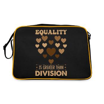 L’égalité est plus grande que la division - Sac Retro - noir/or - Dos