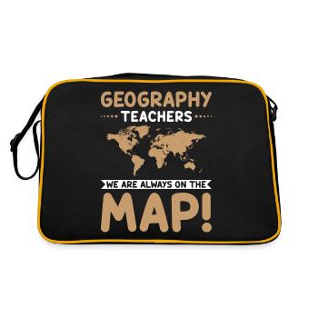 Professeur de géographie idée carte carte du monde géographie - Sac Retro - noir/or - Dos