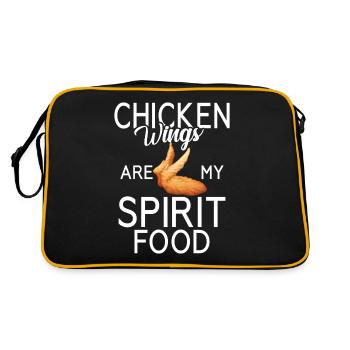 Chicken Wings Gifts - Retro Bag - black/gold - Back