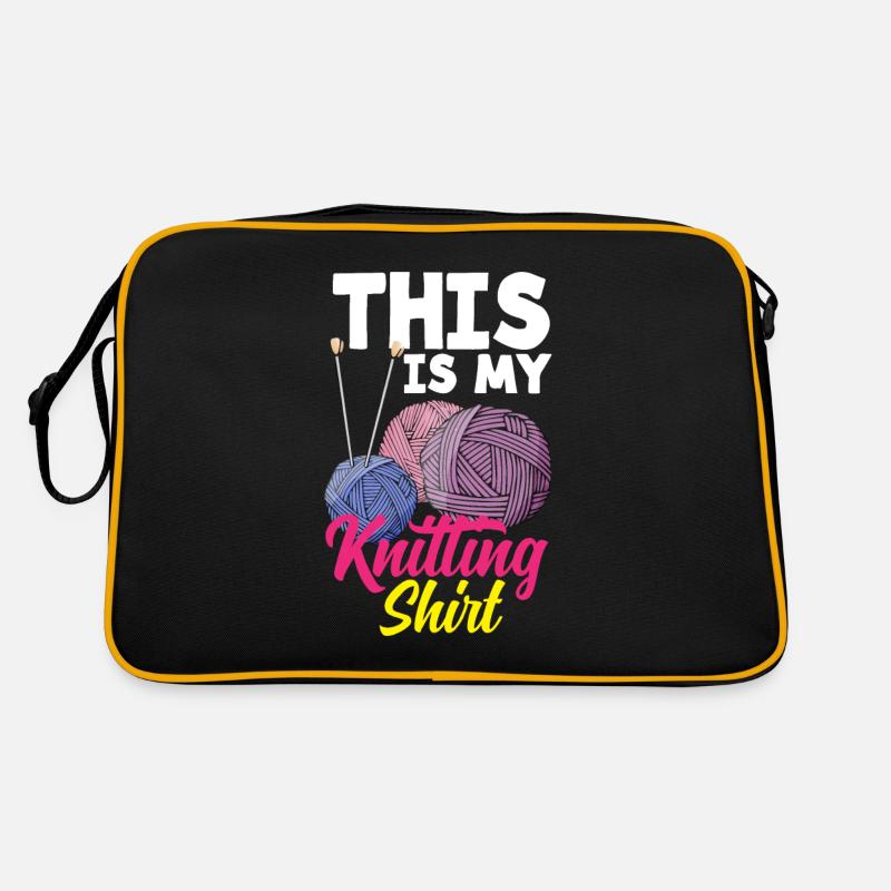 Lustiges Stricken Stricknadel Geschenk Retro Tasche