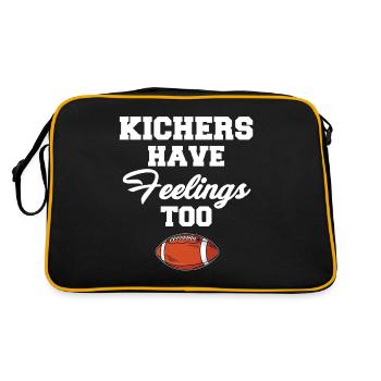 Kicker Haben Auch Gefühle - Retro Tasche - Schwarz/Gold - Hinten