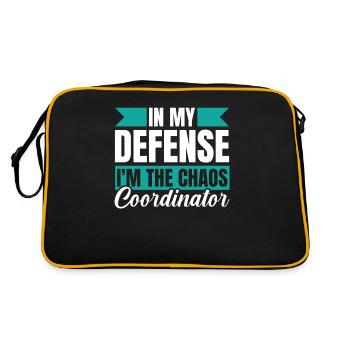 Dad Dad Funny Dad In My Defense - Retro Bag - black/gold - Back