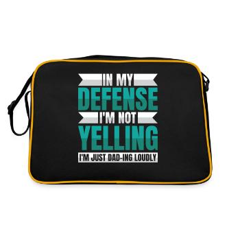 Dad Dad Funny Dad In My Defense - Retro Bag - black/gold - Back