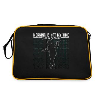 Tap Dancer Morning Is Not My Time Stomping Dancing - Retro Bag - black/gold - Back