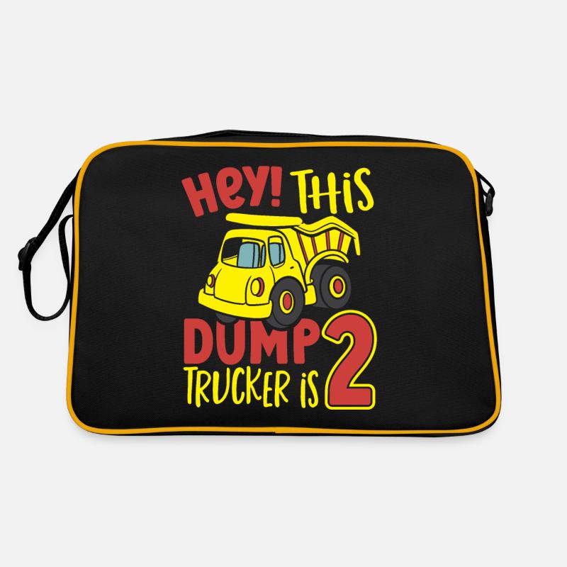 Bagger Passende Familie Geburtstag Bau Retro Tasche