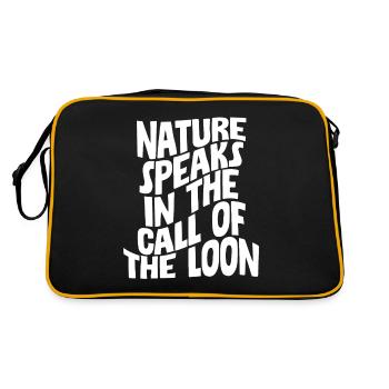 La nature parle dans l’appel du huard 4 - Sac Retro - noir/or - Dos
