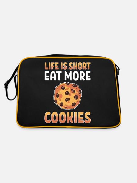Bäckerei Plätzchen Kostüm Chocolate Chip Lovers - Retro Tasche - Schwarz/Gold - Hinten