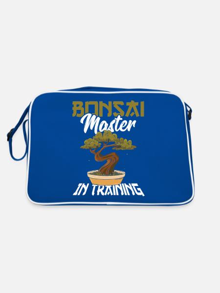 Culture japonaise Plantes miniatures Jardinage - Sac Retro - bleu/blanc - Dos