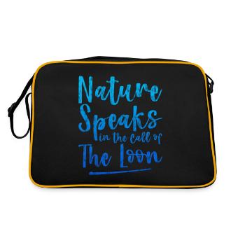 La nature parle dans l’appel du huard 3 - Sac Retro - noir/or - Dos