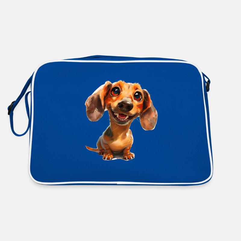 Drôle de teckel T de promenade pour les Sac Retro