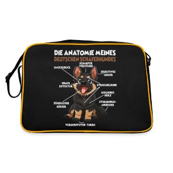 Berger Allemand Propriétaire T Dog Walk Dogs - Sac Retro - noir/or - Dos