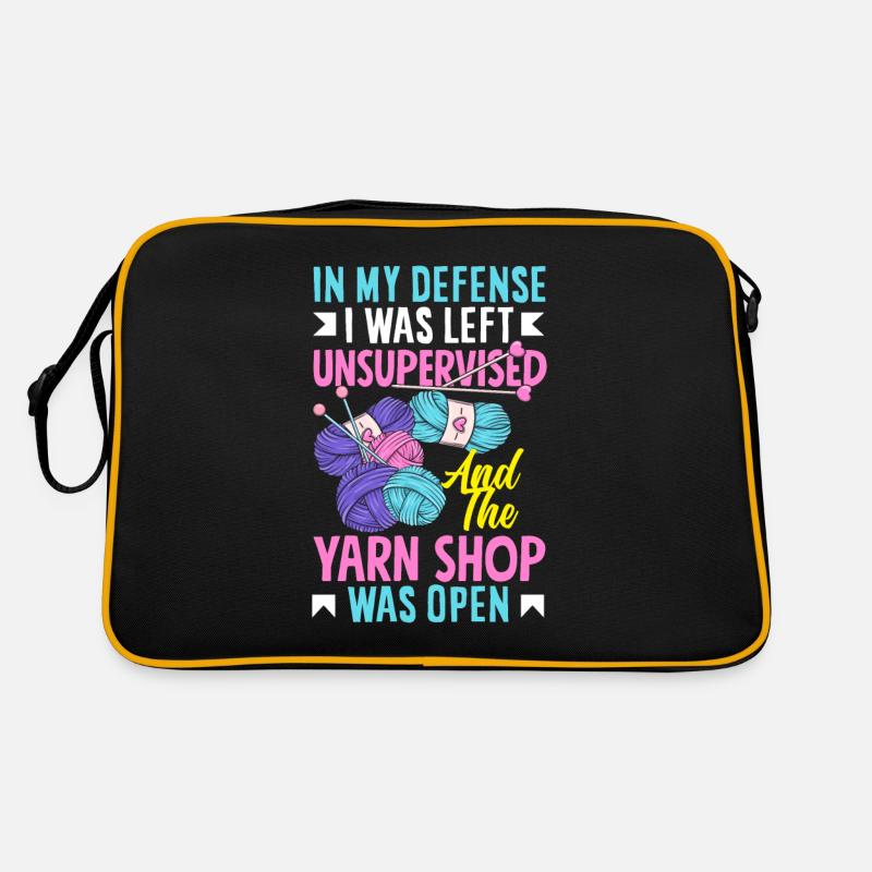 Lustiges Stricken Stricknadel Geschenk Retro Tasche
