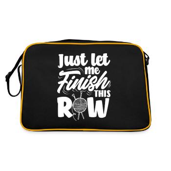 Funny Knitting Knitting Needle Gift - Retro Bag - black/gold - Back