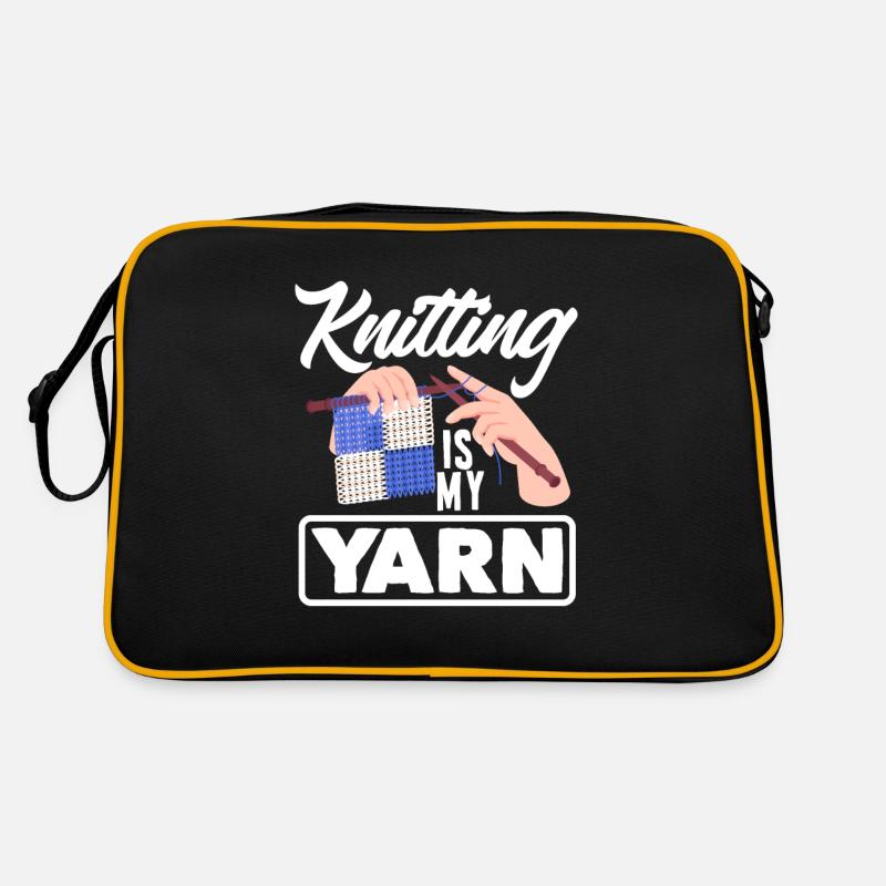 Lustiges Stricken Stricknadel Geschenk Retro Tasche
