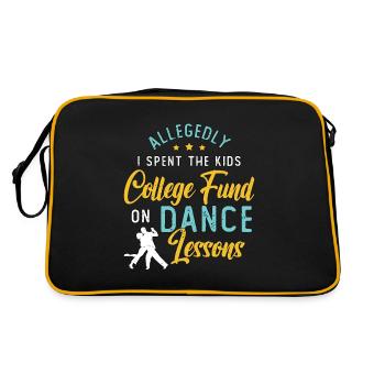 Ballroom Dance Allegedly I Spent The Kids Dancing - Retro Tasche - Schwarz/Gold - Hinten