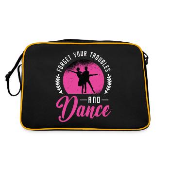 Ballroom Dance Forget Your Troubles Loves Dancing - Retro Tasche - Schwarz/Gold - Hinten