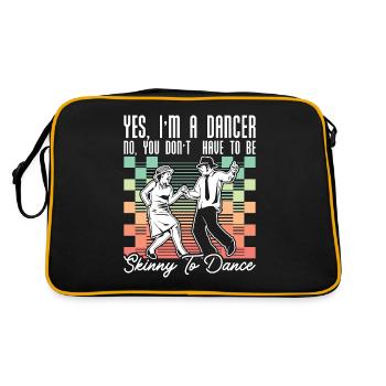 Swing Dance Yes I'm A Dancer Retro Loves Dancing - Retro Tasche - Schwarz/Gold - Hinten