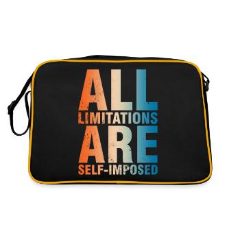 All boundaries are self-imposed - Retro Bag - black/gold - Back