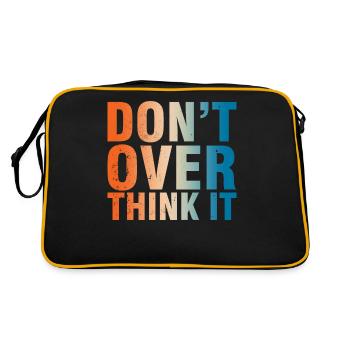 Ne t’inquiète pas trop Devise - Sac Retro - noir/or - Dos