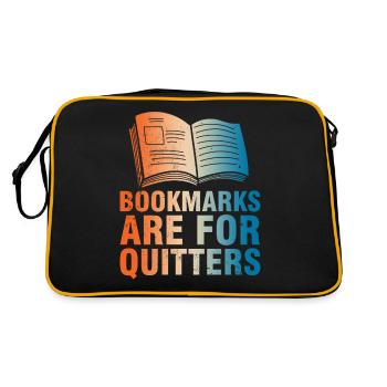 Bookworms beware - Reading without limits - Retro Bag - black/gold - Back