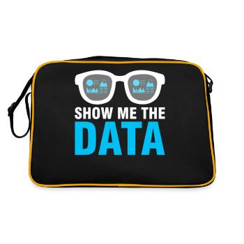 Data Engineer Show me the data - Retro Bag - black/gold - Back