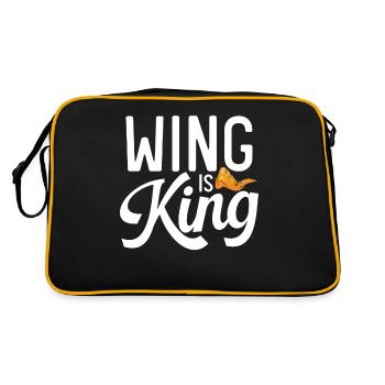 Chicken Wings Gifts - Retro Bag - black/gold - Back