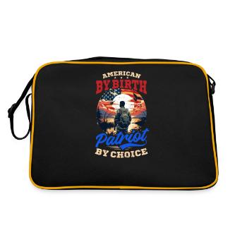 Observateur d'oiseaux américain - Sac Retro - noir/or - Dos