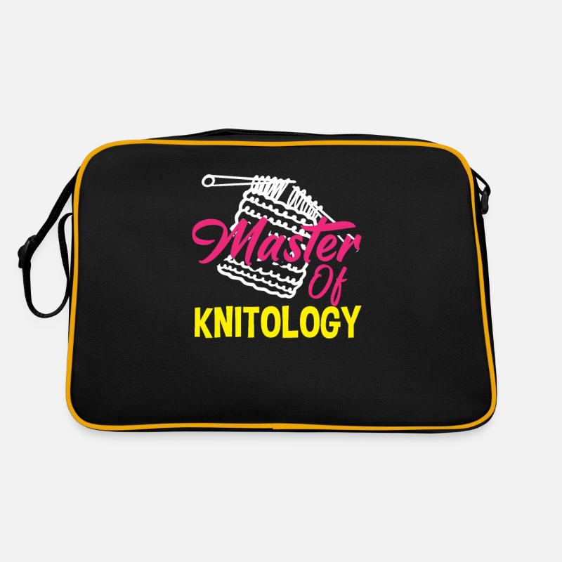 Lustiges Stricken Stricknadel Geschenk Retro Tasche