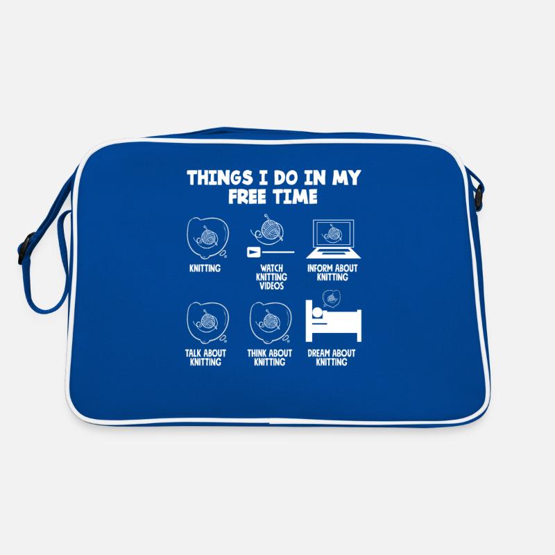 Funny Knitting Knitting Needle Gift Retro Bag