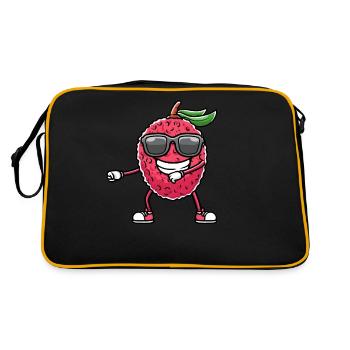 Litchi dansant avec des lunettes de soleil litchi - Sac Retro - noir/or - Dos