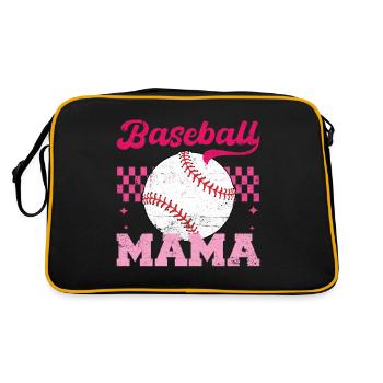 Baseball Mama Maman en détresse pour la fête des mères - Sac Retro - noir/or - Dos